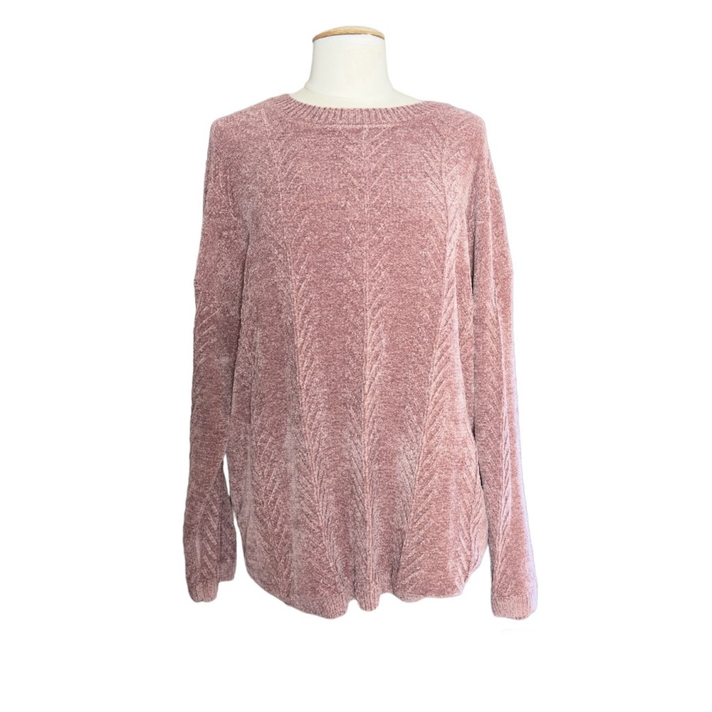 Orvis Women's Crew Neck Long Sleeve Chenille Sweatshirt Misty Rose Size XXL NWT - Picture 2 of 11